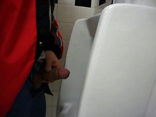 men at urinal wanking